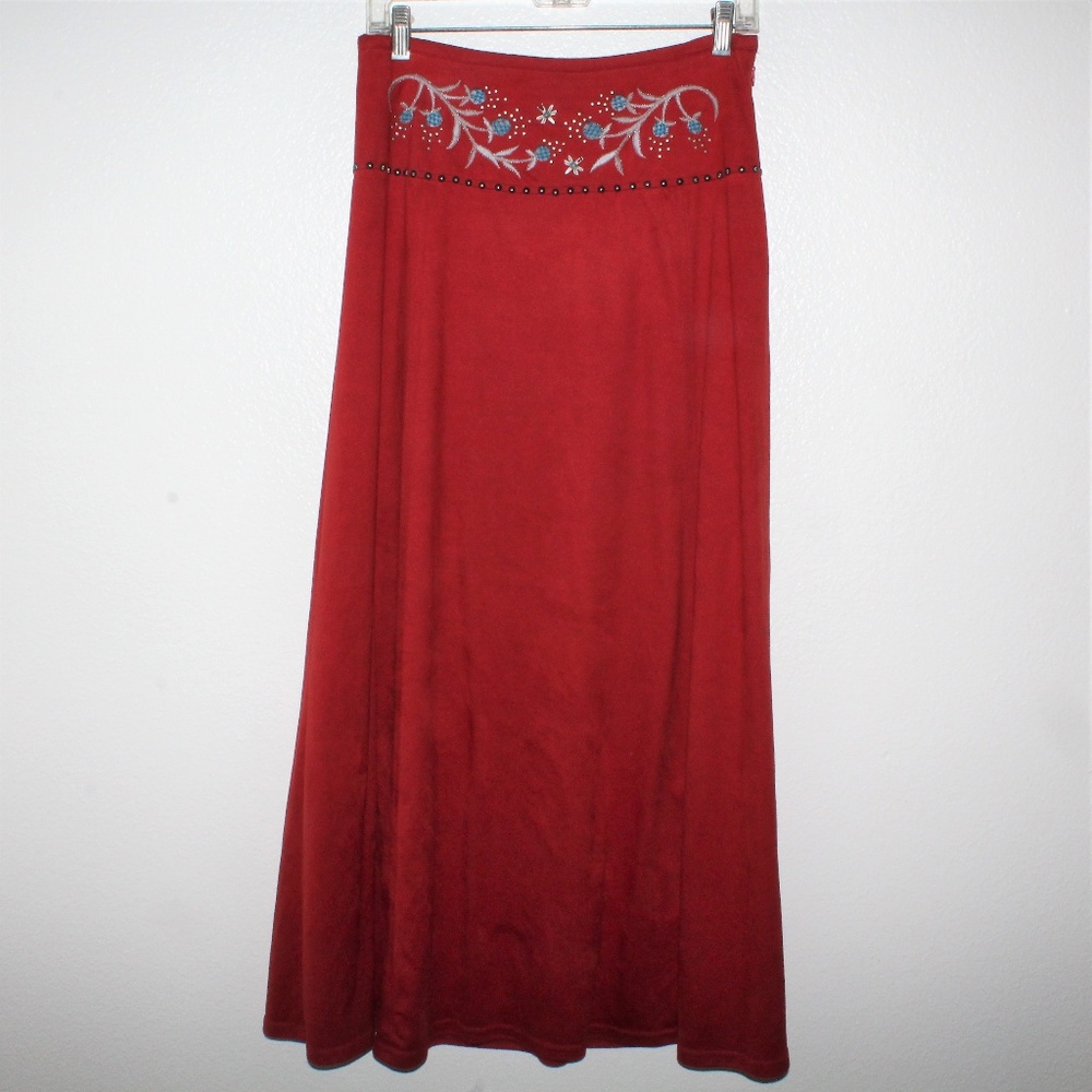 Double D Ranch Embellished Suede Skirt